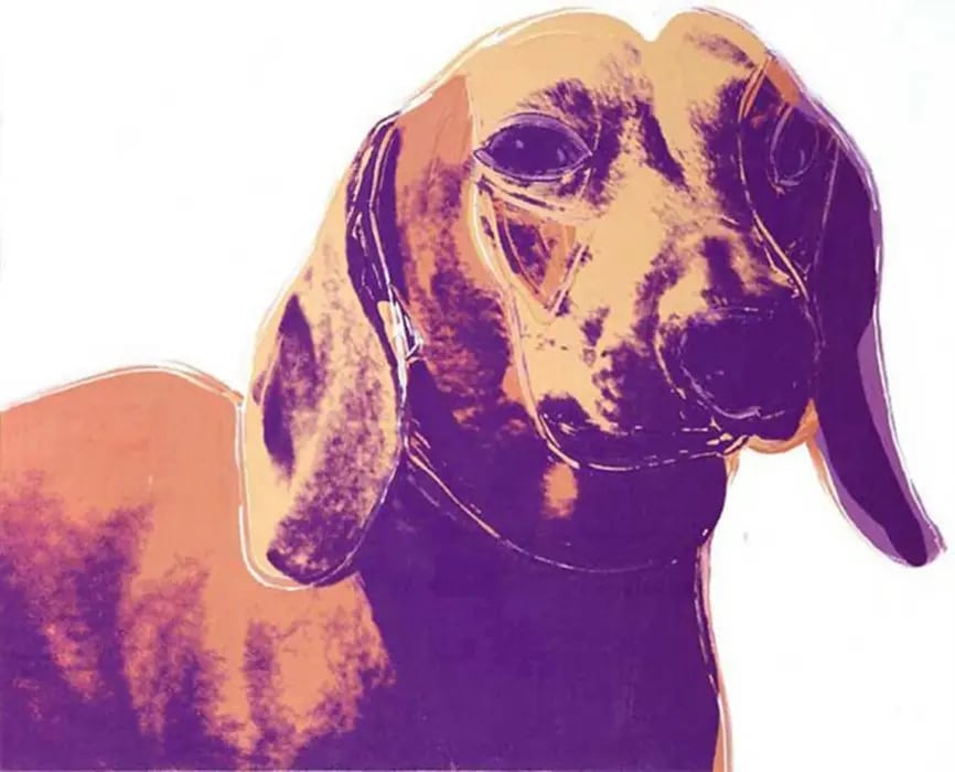 Cats and Dogs (Archie), 1976 Acryl- und Siebdruckfarbe auf Leinwand